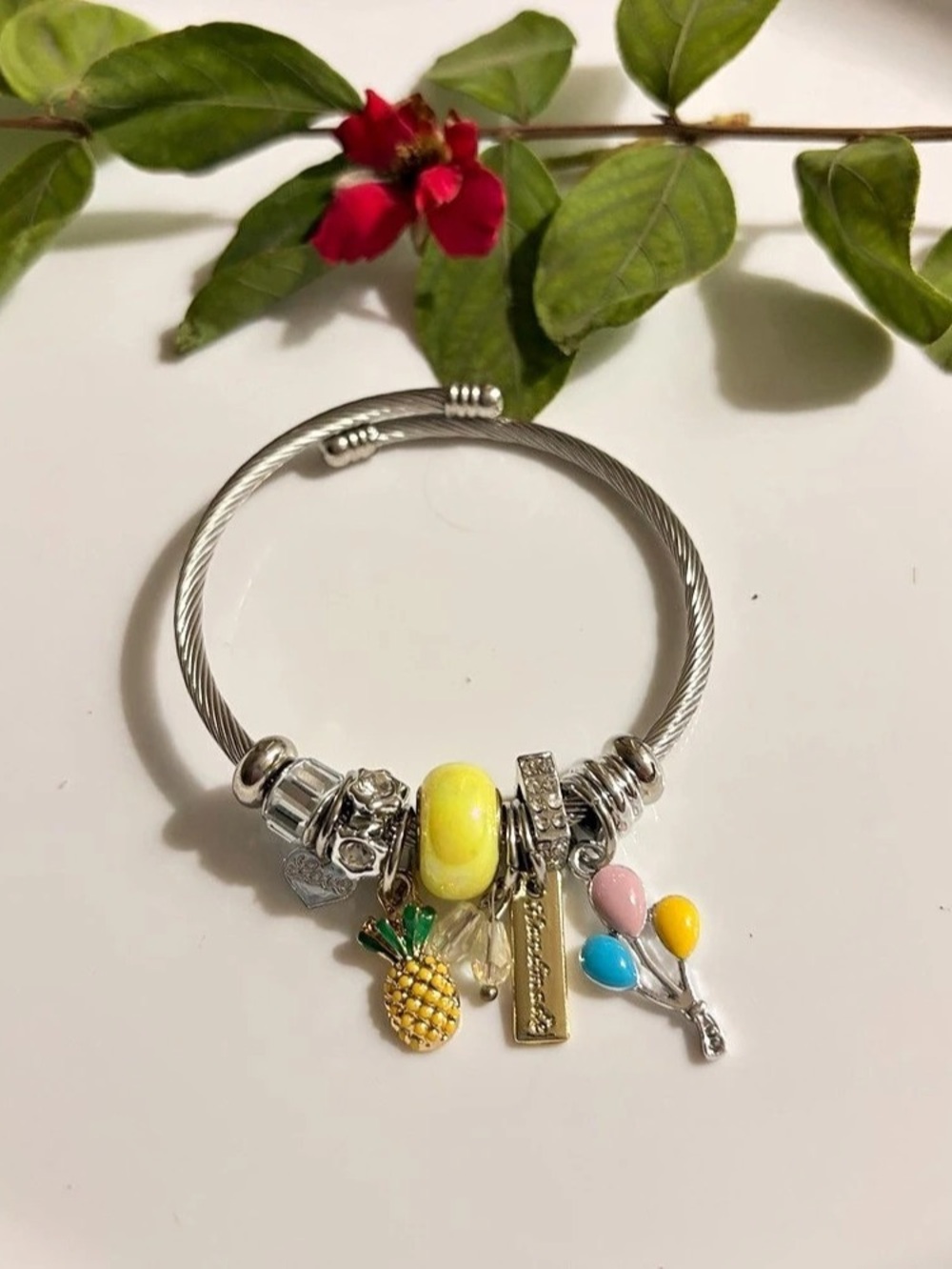 Silver-Tone Charm Bracelet